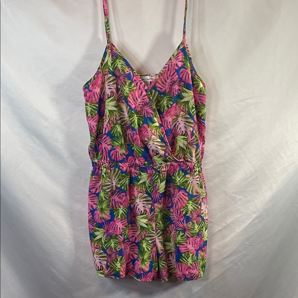Sans Souci Pants - Sans Souci Tropical Leaf Print Jumpsuit